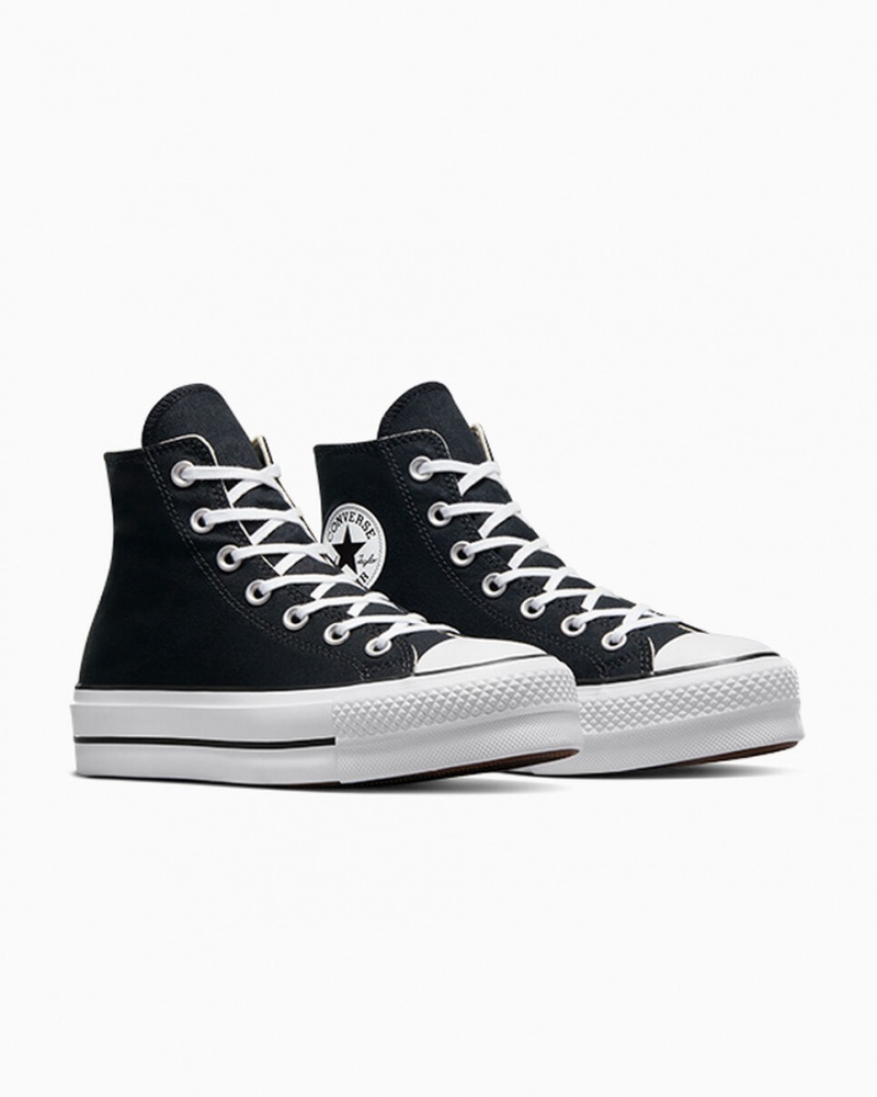 Converse Chuck Taylor All Star Lift Plataforma Negras Blancas Blancas | 920-QUIOYL