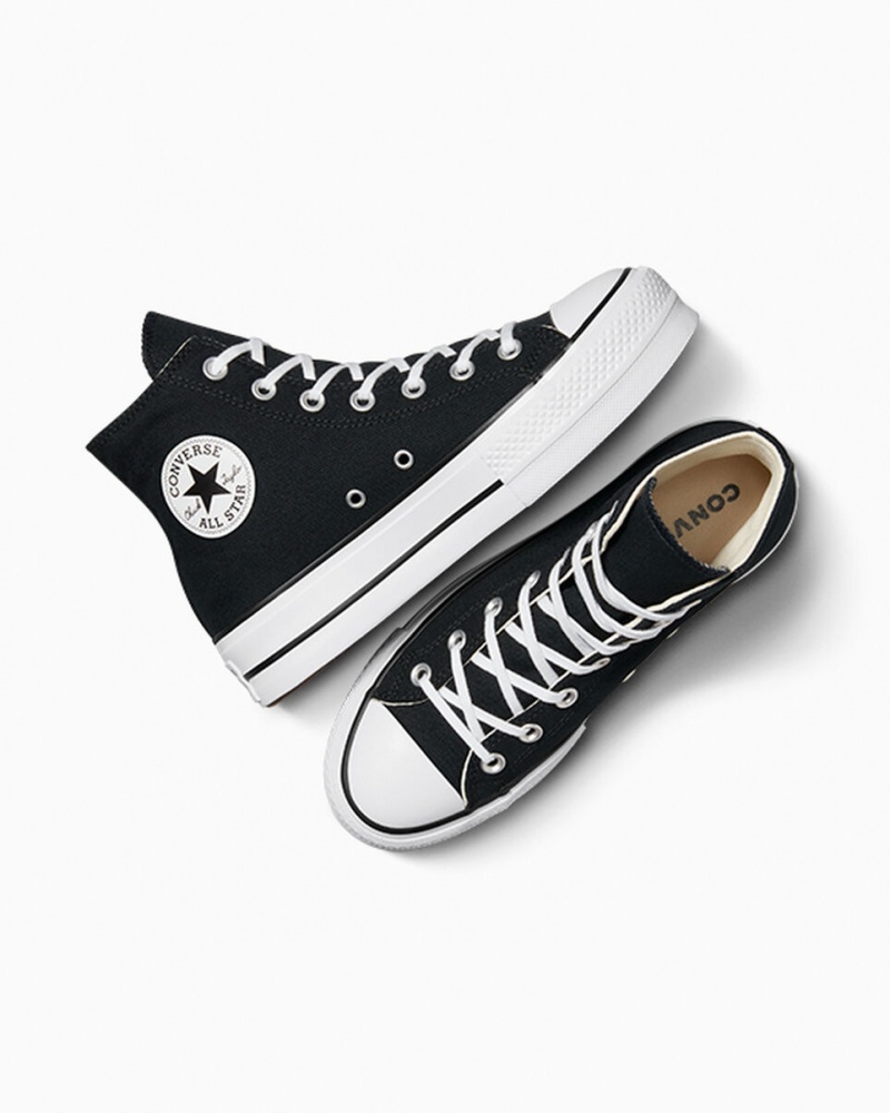 Converse Chuck Taylor All Star Lift Plataforma Negras Blancas Blancas | 920-QUIOYL