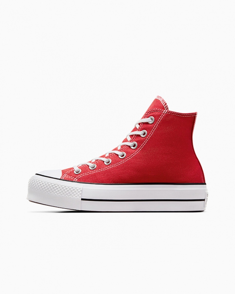 Converse Chuck Taylor All Star Lift Plataforma Rojas Blancas Negras | 517-KUTDWY