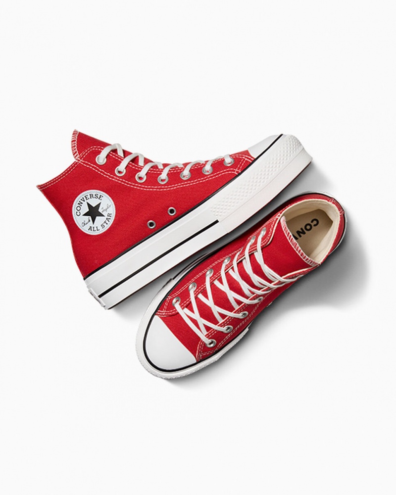 Converse Chuck Taylor All Star Lift Plataforma Rojas Blancas Negras | 517-KUTDWY