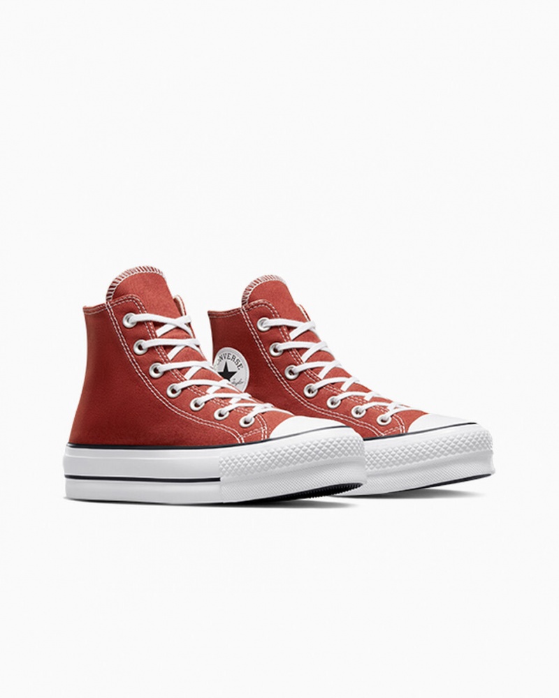 Converse Chuck Taylor All Star Lift Plataforma Rojas Blancas Negras | 675-GKFBRY