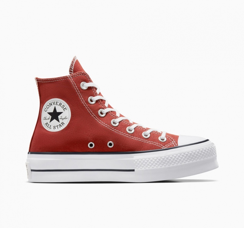 Comprar Altas Converse En Linea Chuck Taylor All Star Lift Plataforma Mujer Rojas Blancas Negras