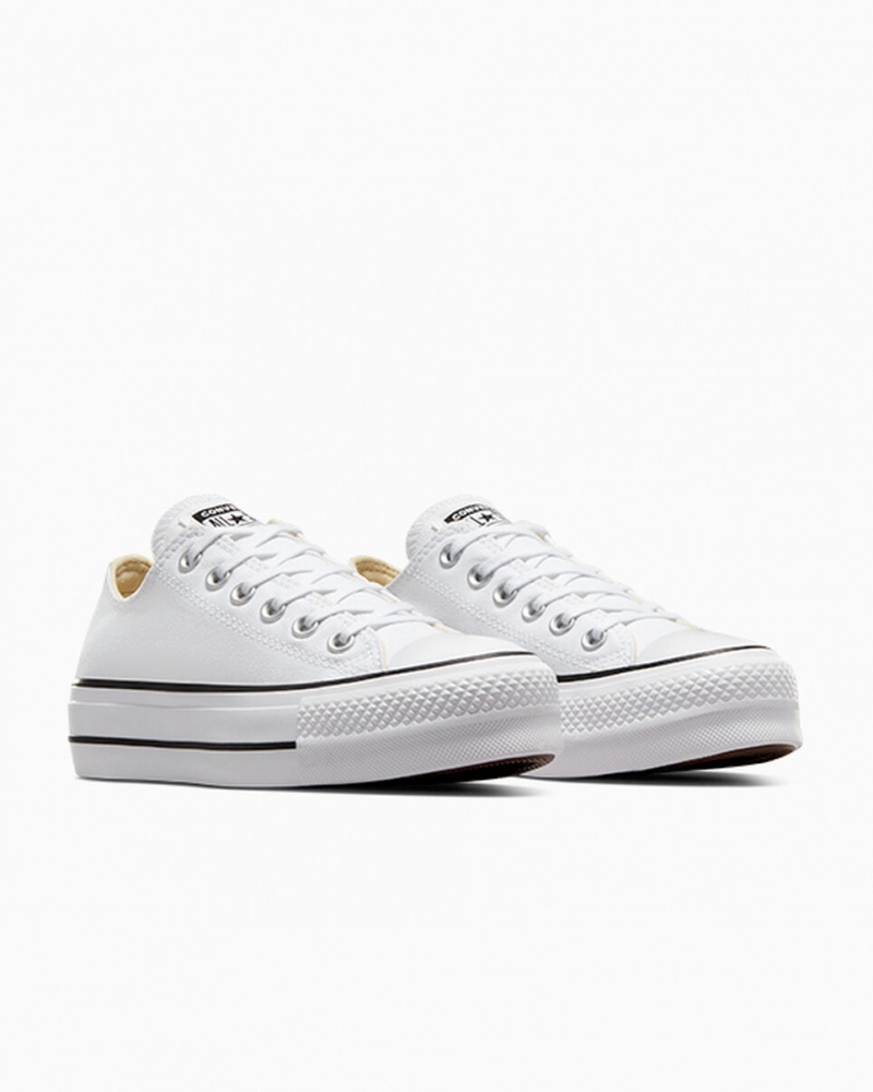 Converse Chuck Taylor All Star Lift Plataforma Blancas Negras Blancas | 673-XFOCYV