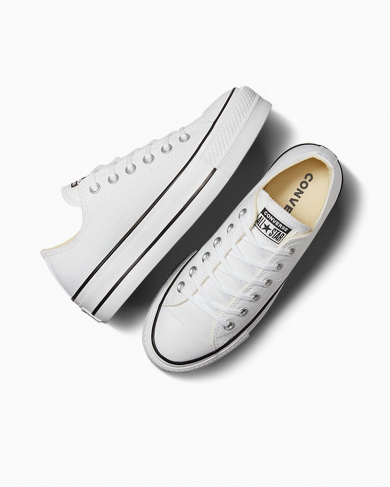 Converse Chuck Taylor All Star Lift Plataforma Blancas Negras Blancas | 673-XFOCYV