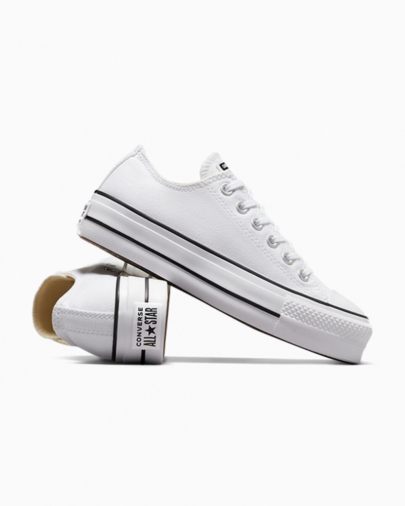 Converse Chuck Taylor All Star Lift Plataforma Blancas Negras Blancas | 673-XFOCYV