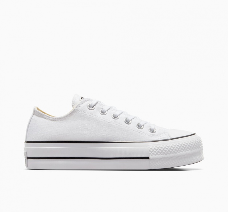 Converse Chuck Taylor All Star Lift Plataforma Blancas Negras Blancas | 673-XFOCYV