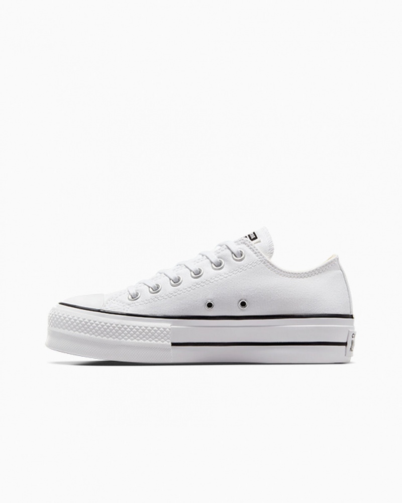 Converse Chuck Taylor All Star Lift Plataforma Blancas Negras Blancas | 624-OQEKGU