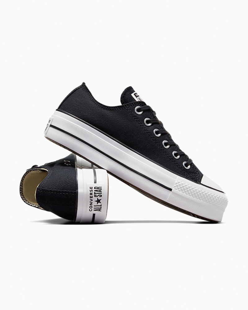 Converse Chuck Taylor All Star Lift Plataforma Negras Blancas Blancas | 703-LGNMYH