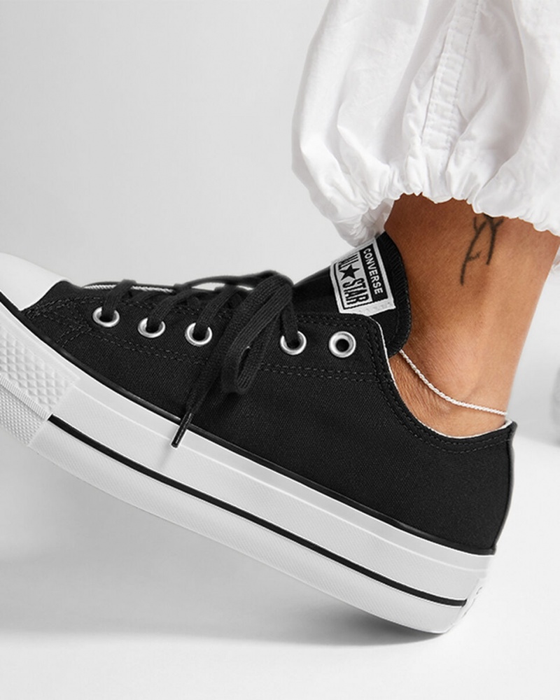 Converse Chuck Taylor All Star Lift Plataforma Negras Blancas Blancas | 703-LGNMYH