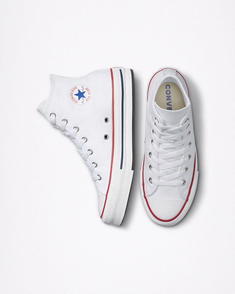 Converse Chuck Taylor All Star Lift Plataforma Blancas Azul Marino | 958-DMVSTU