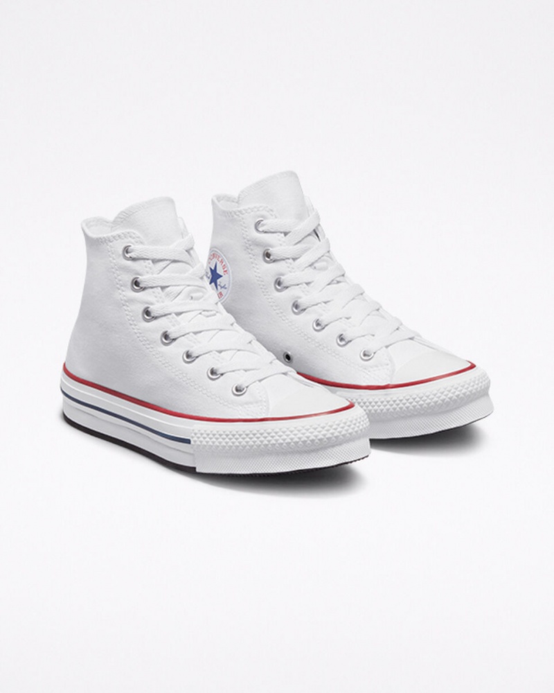 Converse Chuck Taylor All Star Lift Plataforma Blancas Azul Marino | 958-DMVSTU