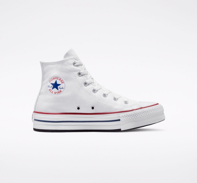 Converse Chuck Taylor All Star Lift Plataforma Blancas Azul Marino | 958-DMVSTU