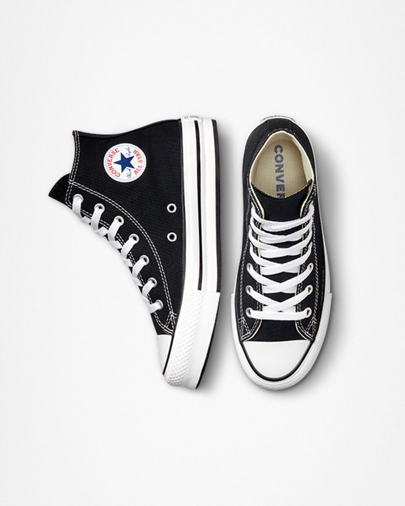 Converse Chuck Taylor All Star Lift Plataforma Negras Blancas Negras | 103-MXYLGV