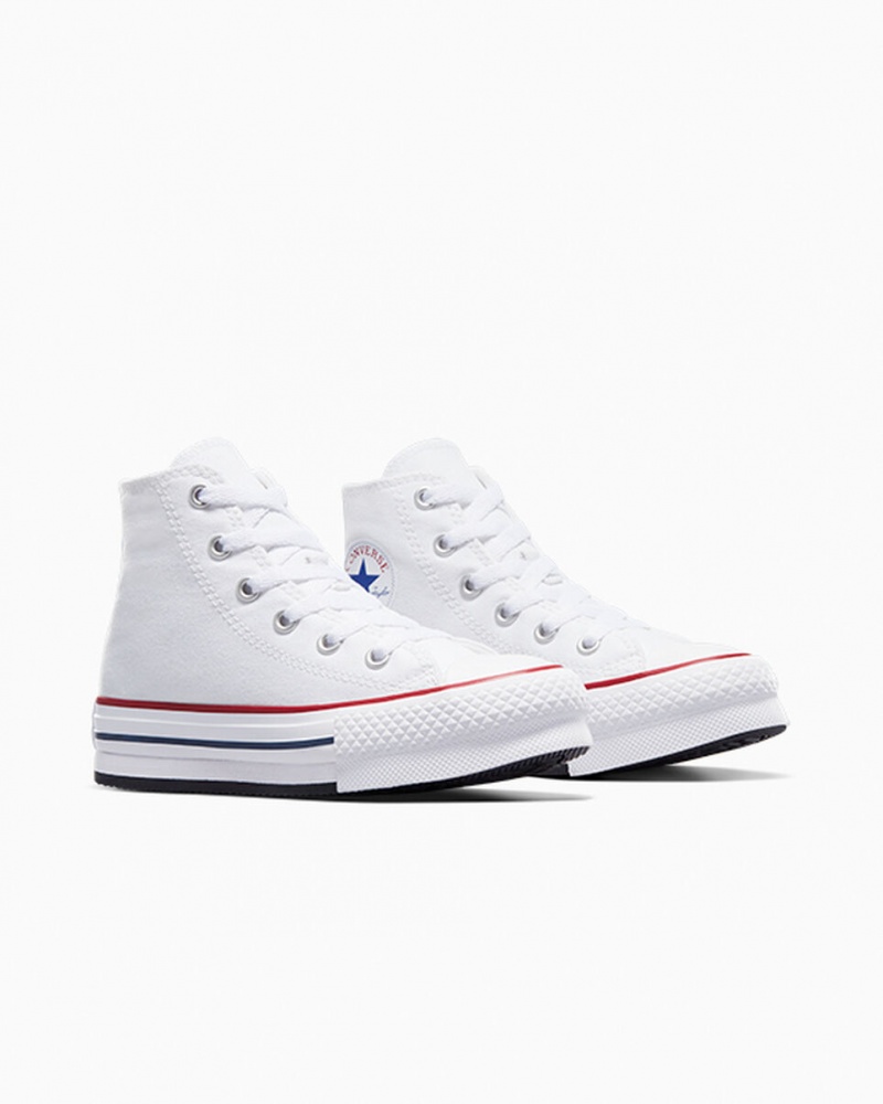 Converse Chuck Taylor All Star Lift Plataforma Blancas Azul Marino | 597-QROZLN