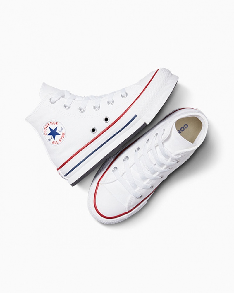 Converse Chuck Taylor All Star Lift Plataforma Blancas Azul Marino | 597-QROZLN