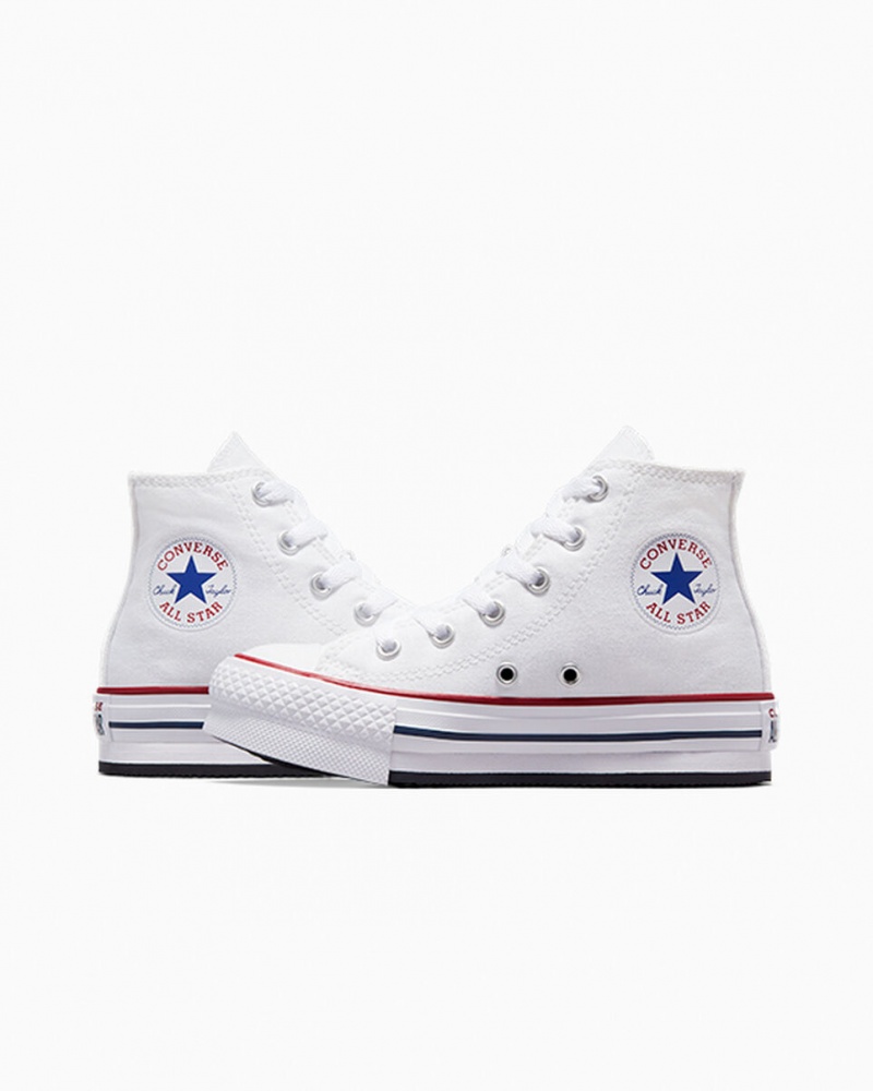 Converse Chuck Taylor All Star Lift Plataforma Blancas Azul Marino | 597-QROZLN