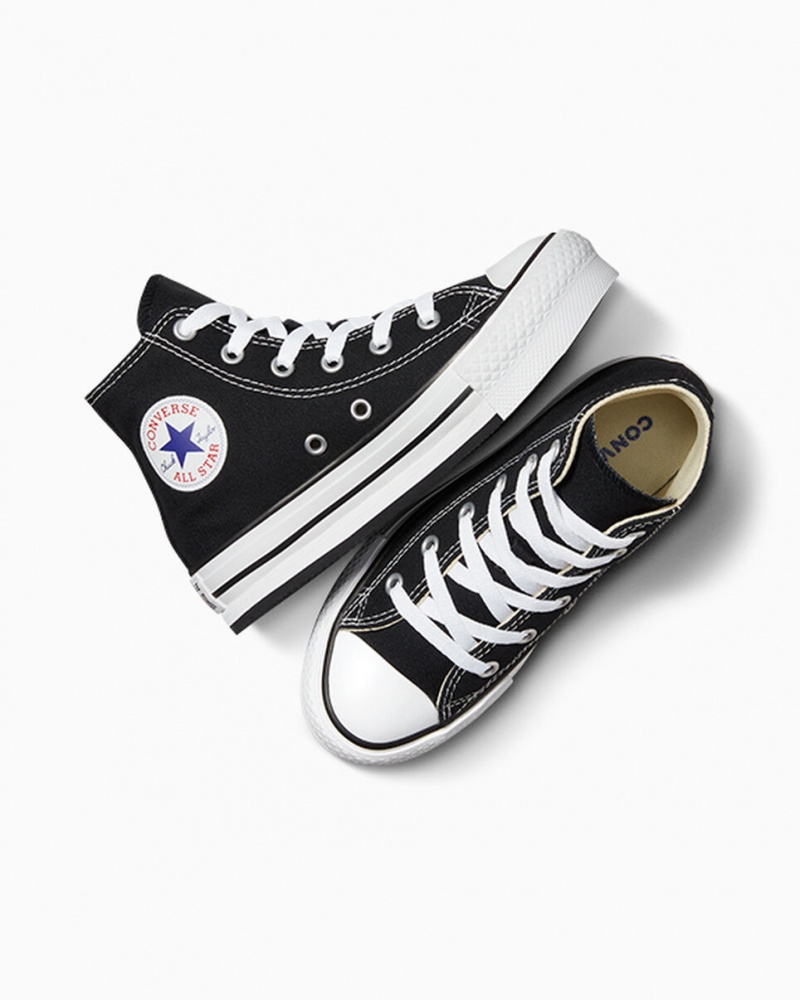 Converse Chuck Taylor All Star Lift Plataforma Negras Blancas Negras | 586-LEAQZY