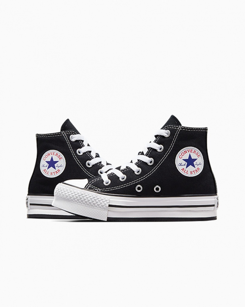 Converse Chuck Taylor All Star Lift Plataforma Negras Blancas Negras | 586-LEAQZY