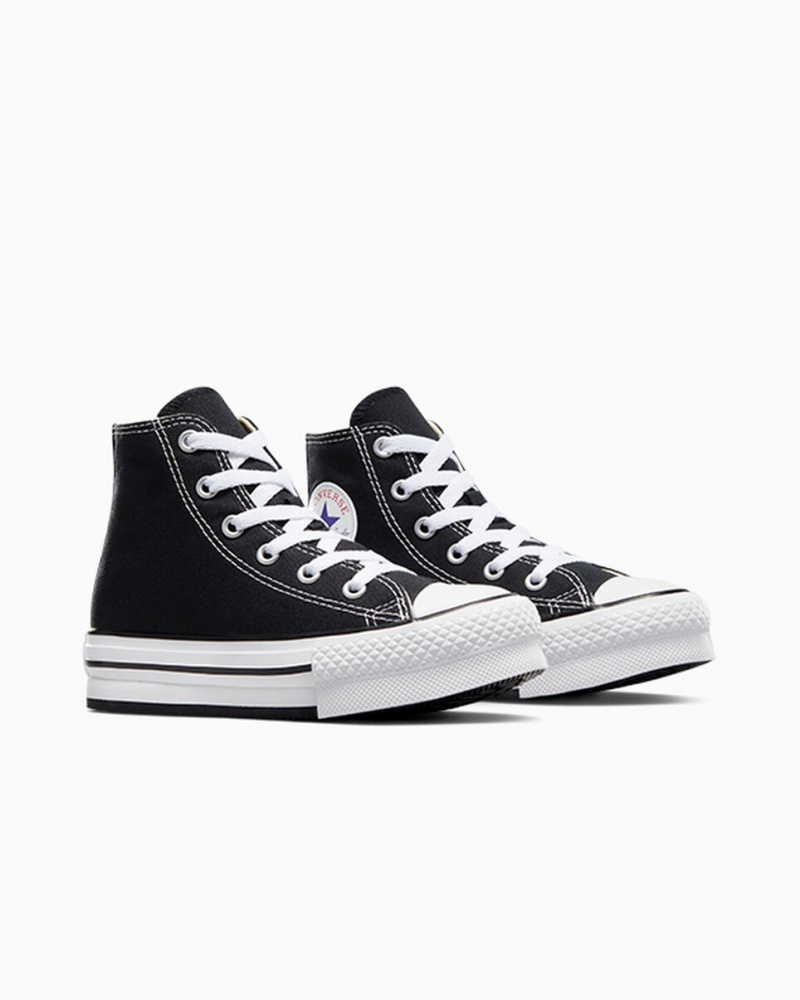 Converse Chuck Taylor All Star Lift Plataforma Negras Blancas Negras | 163-IVPJGM