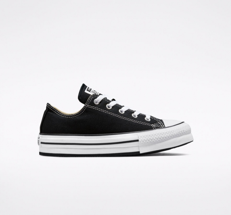 Converse Chuck Taylor All Star Lift Plataforma Negras Blancas Negras | 793-IFDVUY