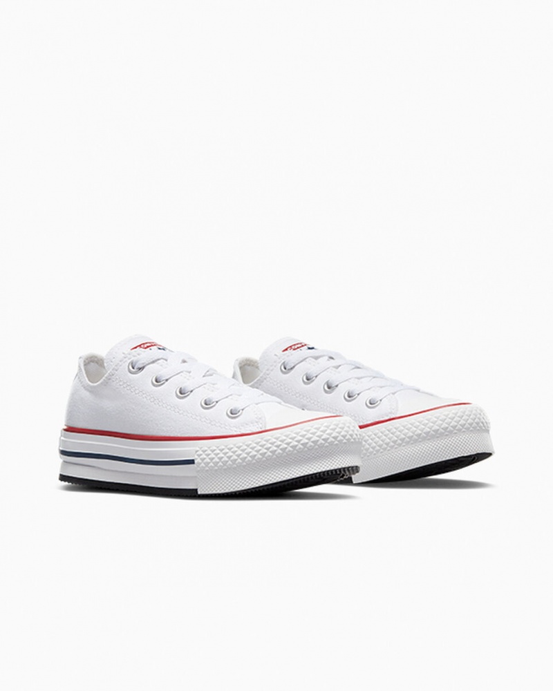 Converse Chuck Taylor All Star Lift Plataforma Blancas Azul Marino | 135-URYJBM