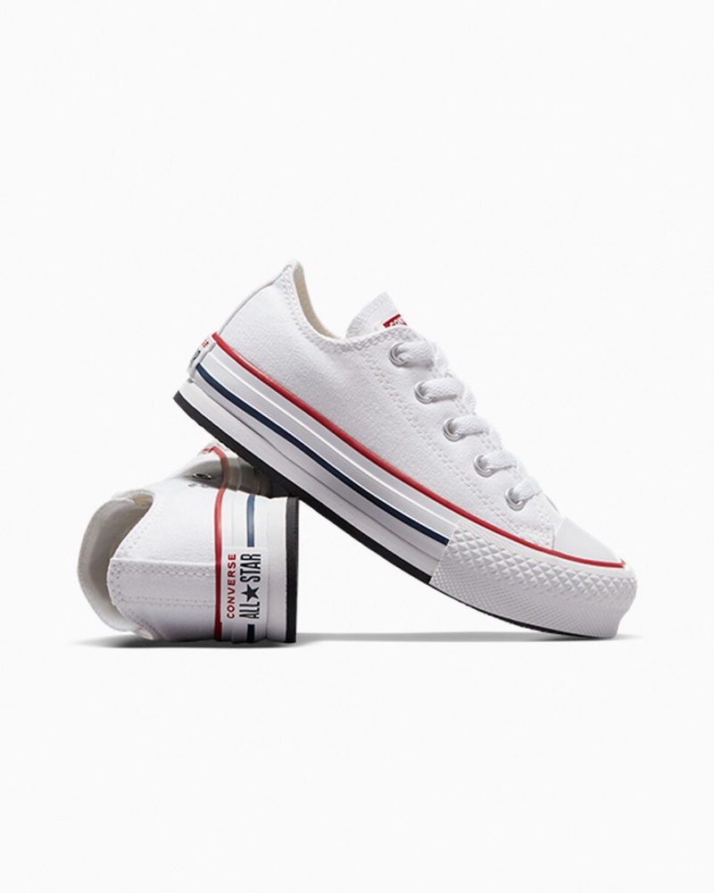 Converse Chuck Taylor All Star Lift Plataforma Blancas Azul Marino | 135-URYJBM