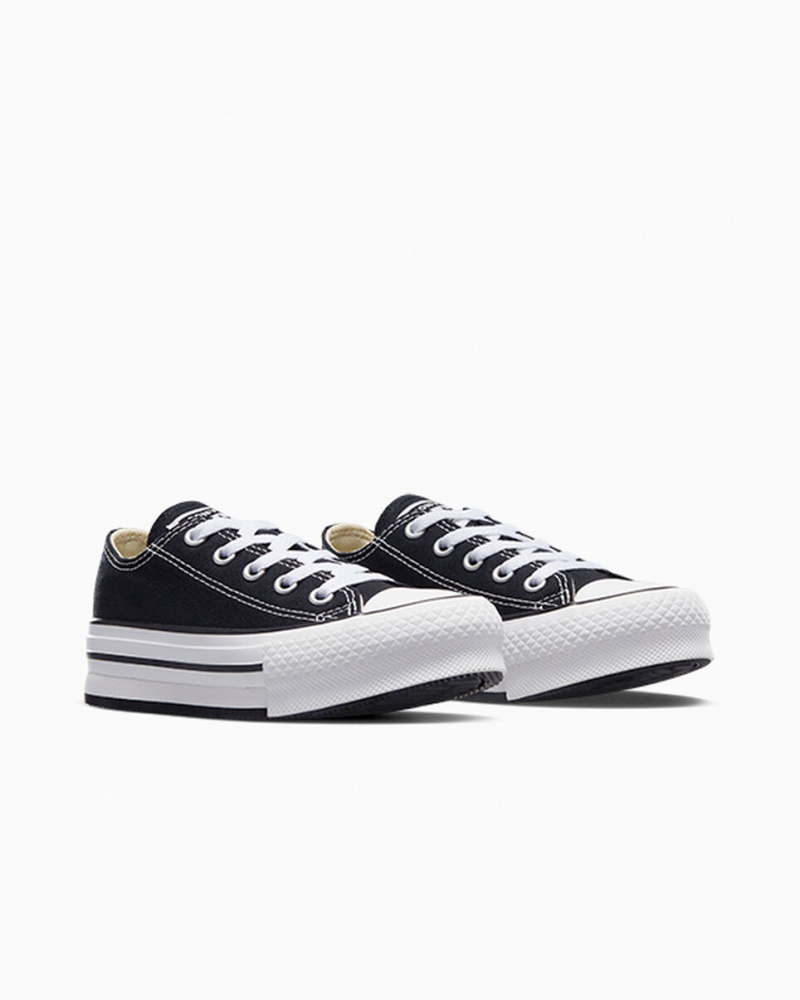 Converse Chuck Taylor All Star Lift Plataforma Negras Blancas Negras | 174-OELCWQ