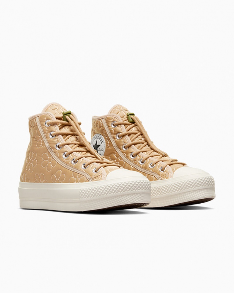 Converse Chuck Taylor All Star Lift Plataforma Acolchado Kaki | 926-HAMBTY