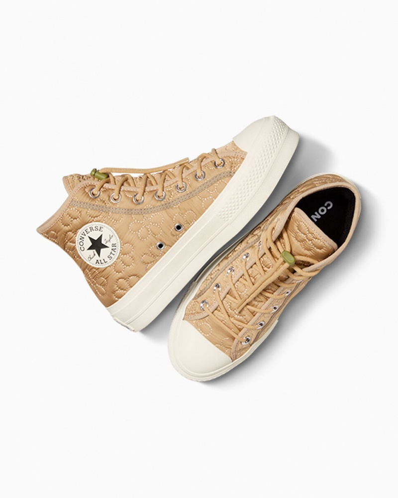 Converse Chuck Taylor All Star Lift Plataforma Acolchado Kaki | 926-HAMBTY