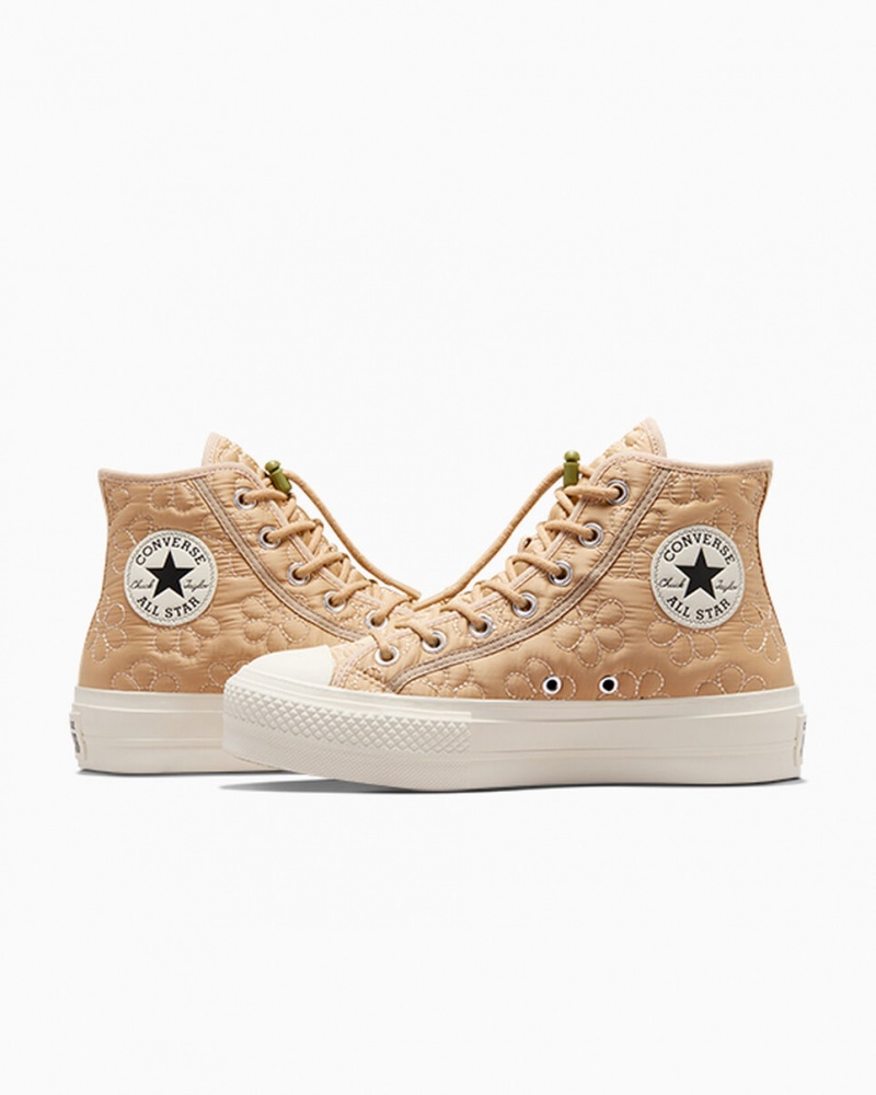 Converse Chuck Taylor All Star Lift Plataforma Acolchado Kaki | 926-HAMBTY