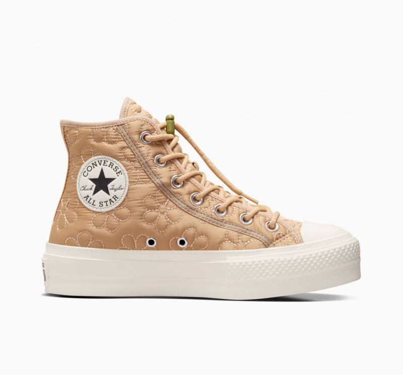 Converse Chuck Taylor All Star Lift Plataforma Acolchado Kaki | 926-HAMBTY