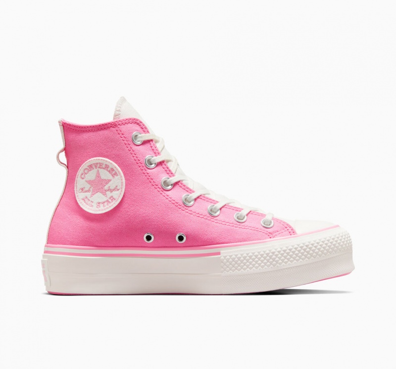 Converse Chuck Taylor All Star Lift Plataforma Retro Varsity Rosas Rosas | 326-PWJONT