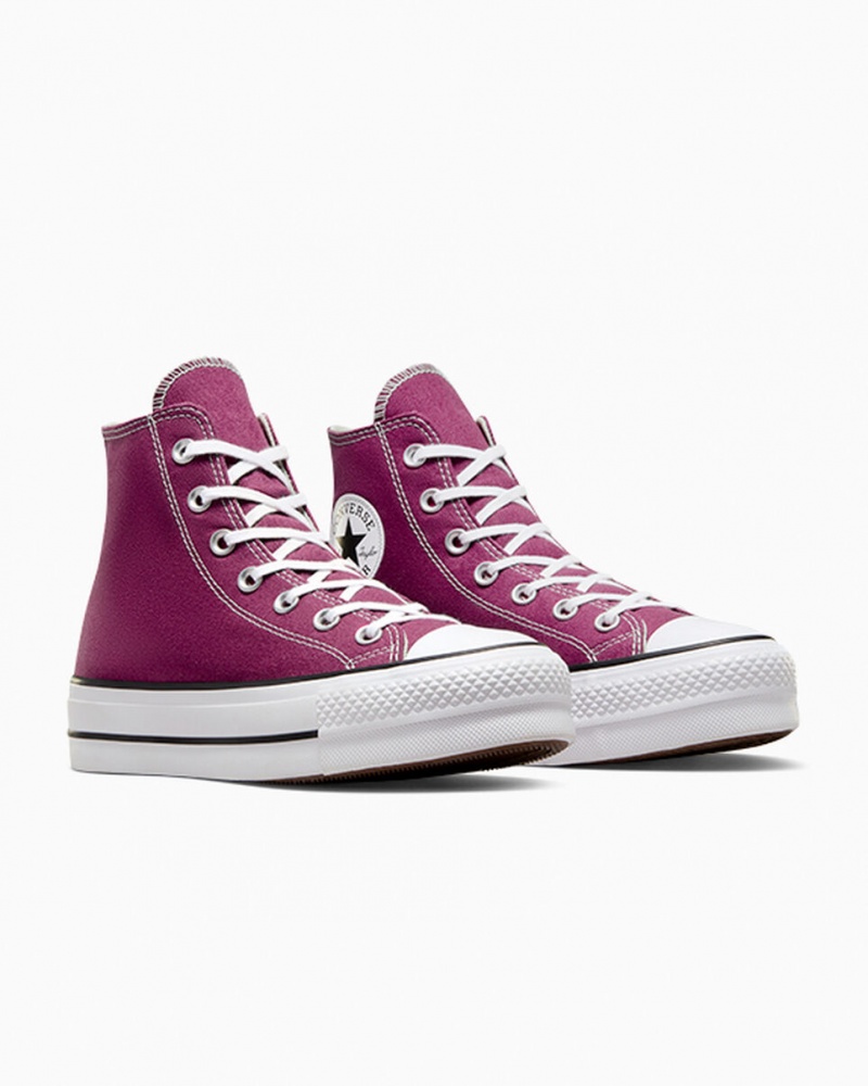 Converse Chuck Taylor All Star Lift Plataforma Seasonal Color Blancas Negras | 316-OIBMYT