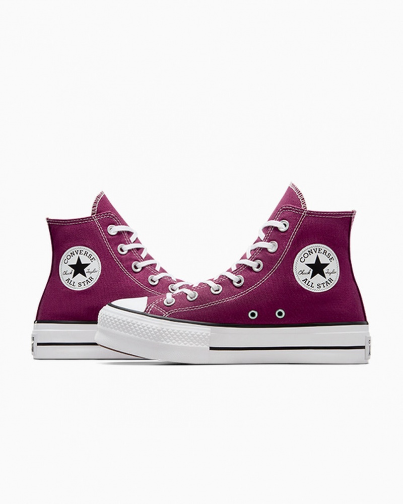 Converse Chuck Taylor All Star Lift Plataforma Seasonal Color Blancas Negras | 316-OIBMYT