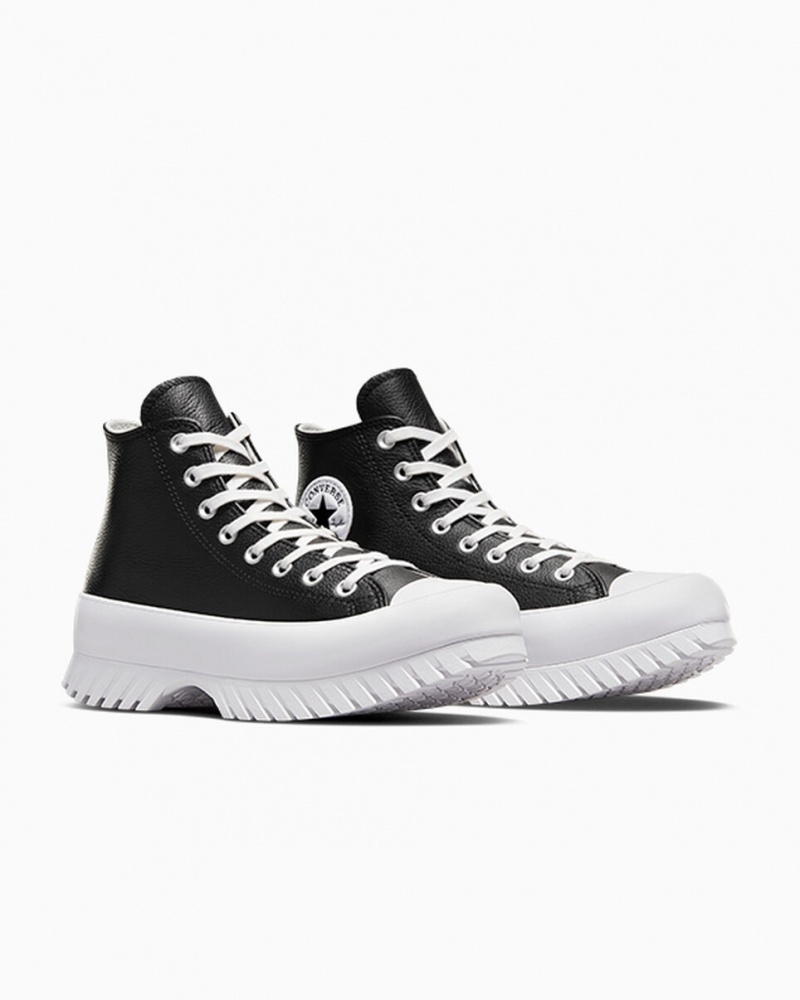 Converse Chuck Taylor All Star Lugged 2.0 Cuero Negras Blancas | 198-LWTUVN