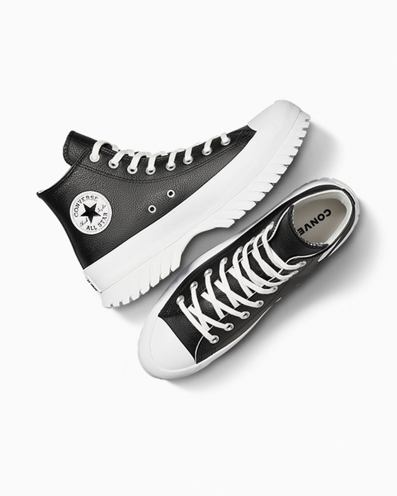 Converse Chuck Taylor All Star Lugged 2.0 Cuero Negras Blancas | 198-LWTUVN