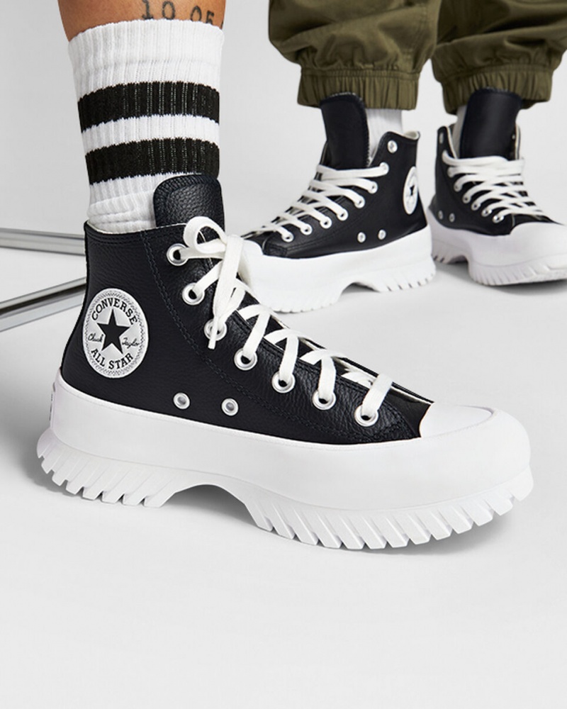 Converse Chuck Taylor All Star Lugged 2.0 Cuero Negras Blancas | 198-LWTUVN