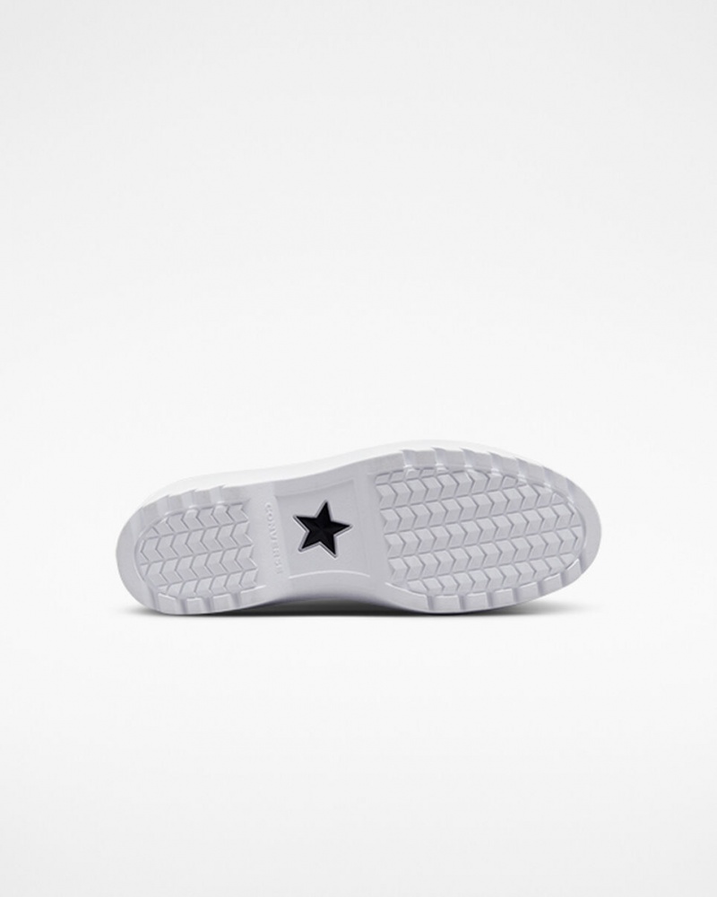 Converse Chuck Taylor All Star Lugged Lift Plataforma Lona Blancas Blancas Negras | 739-GITRLC