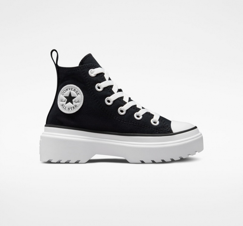 Converse Chuck Taylor All Star Lugged Lift Plataforma Lona Negras Negras Blancas | 023-PGJHLT