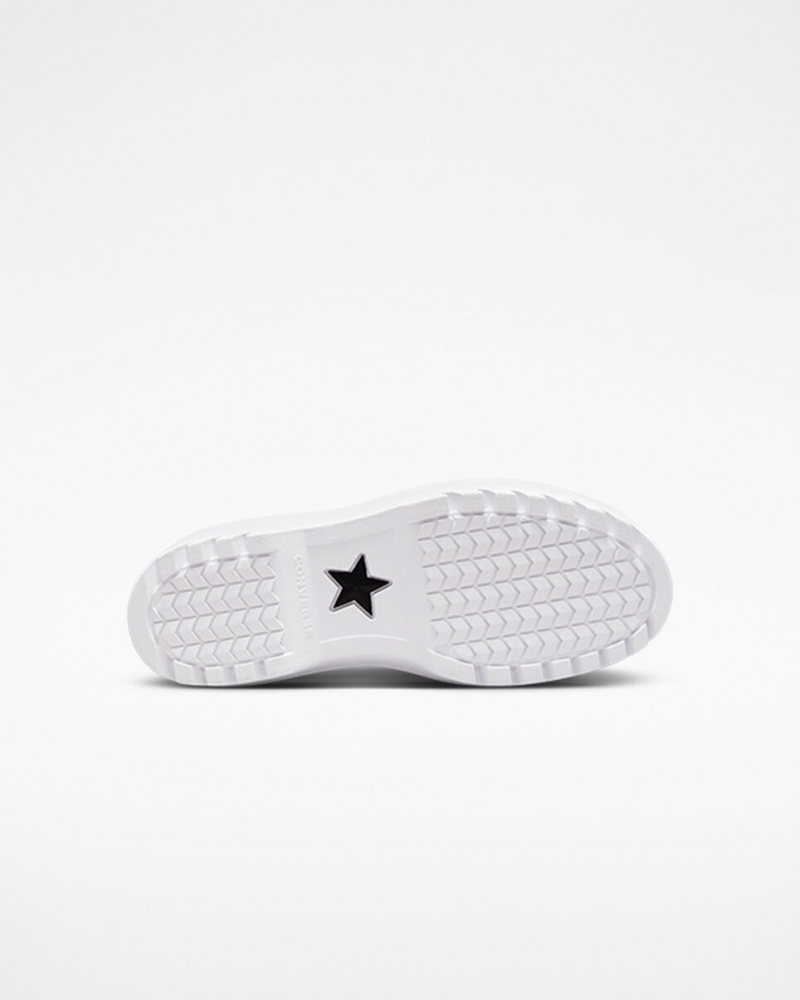 Converse Chuck Taylor All Star Lugged Lift Plataforma Lona Blancas Blancas Negras | 586-ZASEHL