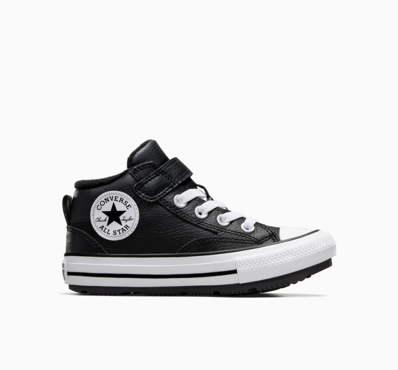 Converse Chuck Taylor All Star Malden Calle Boot Negras Negras Blancas | 809-AVHIKC