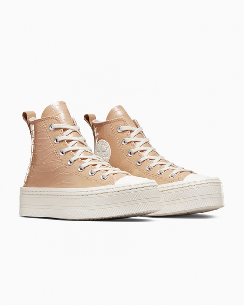 Converse Chuck Taylor All Star Modern Lift Plataforma Embossed Epic Dune / Epic Dune / Egret | 179-PWJBRS