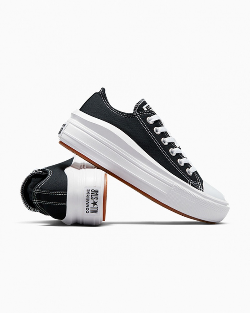 Converse Chuck Taylor All Star Move Plataforma Negras Blancas Blancas | 536-ZFDUXT