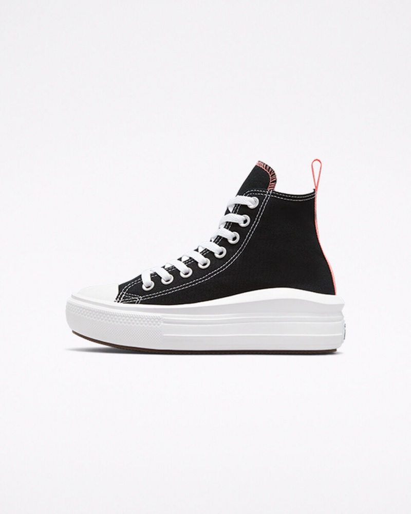 Converse Chuck Taylor All Star Move Plataforma Negras Rosas Blancas | 813-EUIFCY