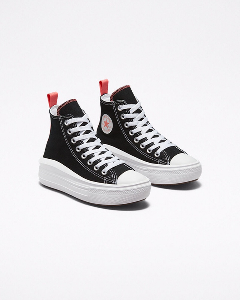 Converse Chuck Taylor All Star Move Plataforma Negras Rosas Blancas | 813-EUIFCY