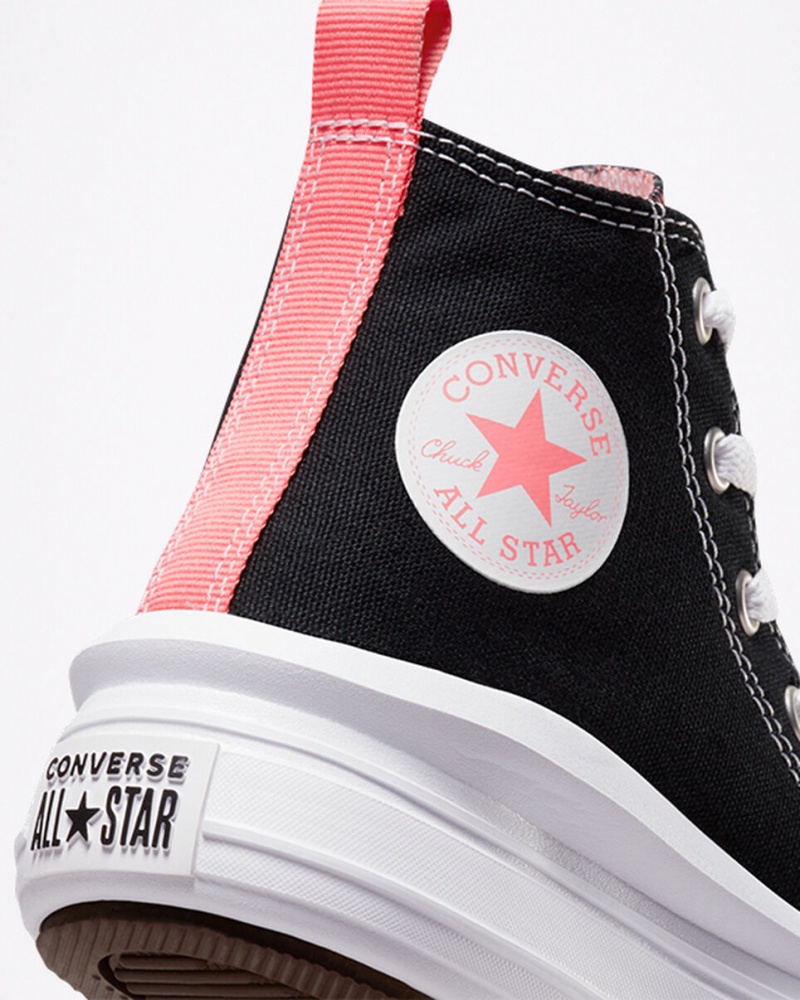 Converse Chuck Taylor All Star Move Plataforma Negras Rosas Blancas | 056-EWTYQC