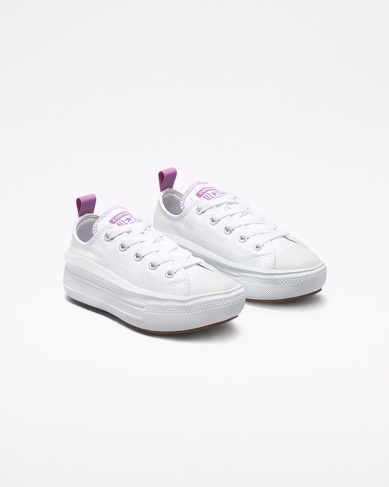 Converse Chuck Taylor All Star Move Plataforma Blancas Moradas Blancas | 692-ZNHKFJ