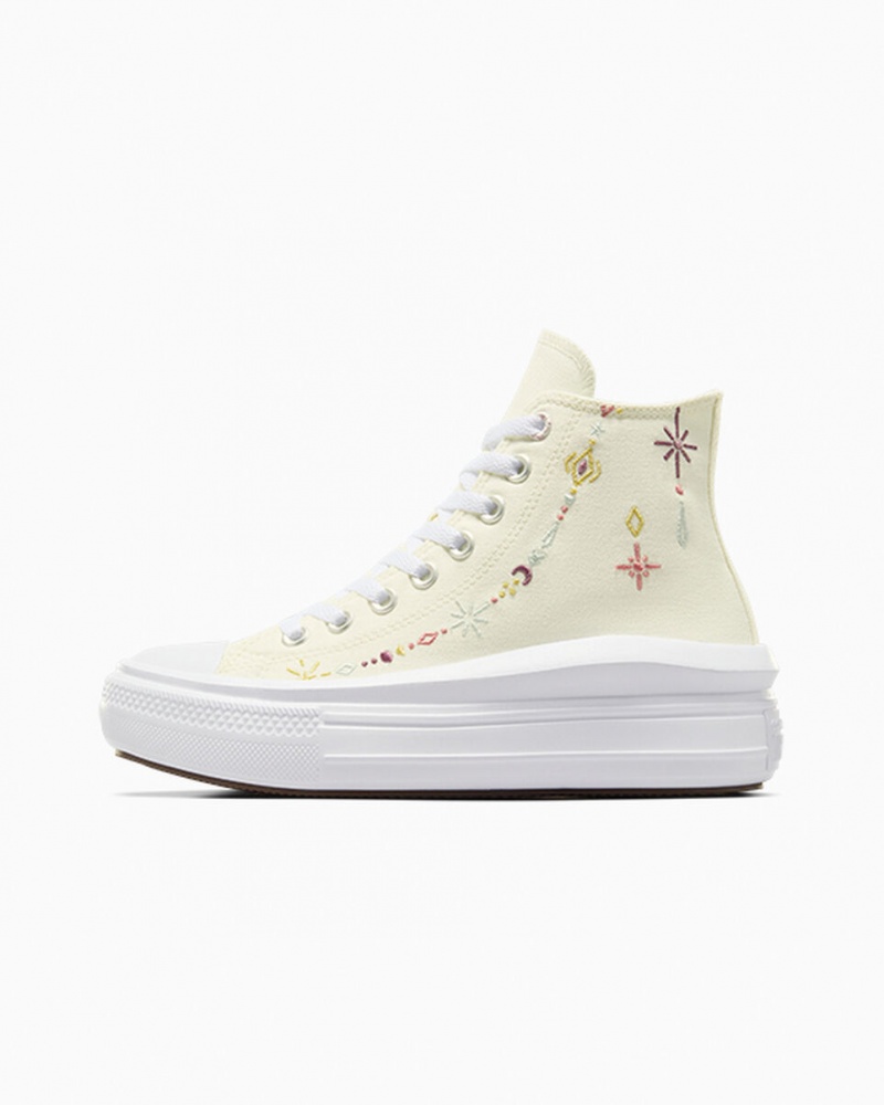 Converse Chuck Taylor All Star Move Plataforma Alchemy Embroidery Blancas | 708-CGYKTH