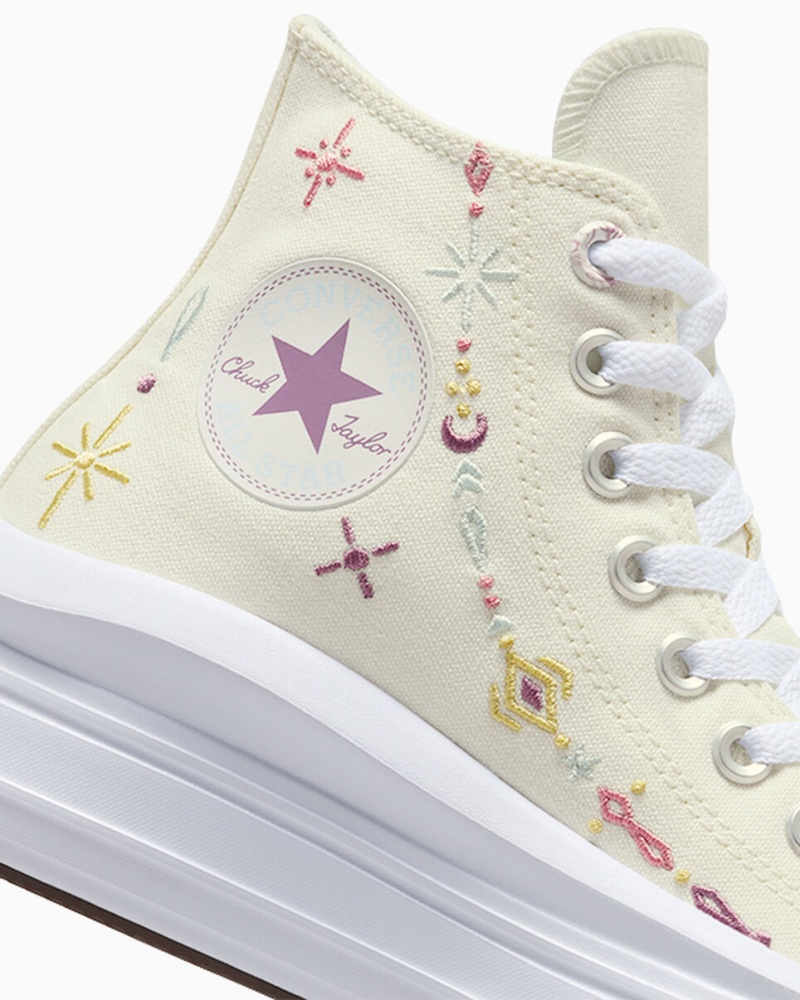 Converse Chuck Taylor All Star Move Plataforma Alchemy Embroidery Blancas | 708-CGYKTH