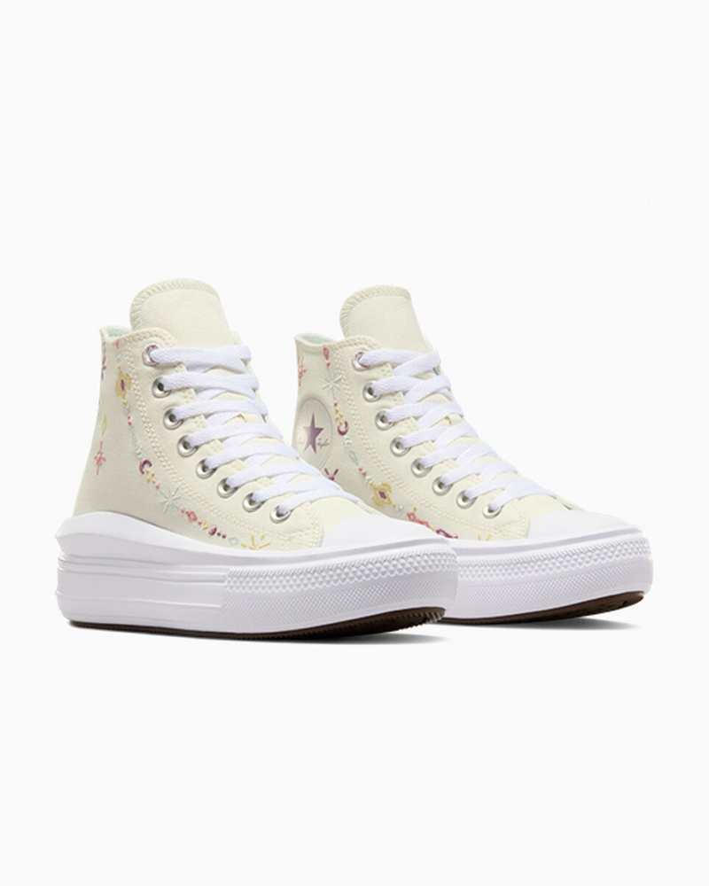 Converse Chuck Taylor All Star Move Plataforma Alchemy Embroidery Blancas | 708-CGYKTH